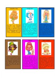 English Worksheet: Strawberry shortcake characters ( part 3/5)