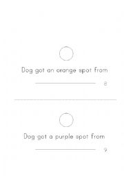 English worksheet: Dogs colorful day - Part V