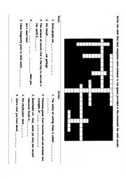  Environmental Problems Vocabulary Crossword with Answer Key