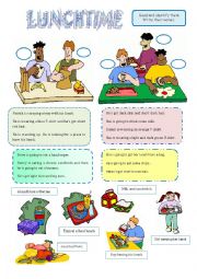 English Worksheet: LUNCH TIME