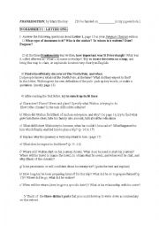 English Worksheet: Worksheet to study Frankenstein by Mary SHELLEY_ Letter 1
