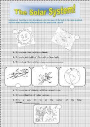 English Worksheet: THE SOLAR SYSTEM