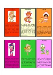 English Worksheet: Strawberry shortcake characters ( part 5/5)