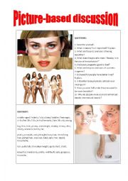 English Worksheet: Picture-based discussion physical appearance/beauty