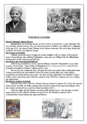 English Worksheet: Harriet Tubman