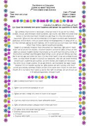 English Worksheet: 9th grade final exam