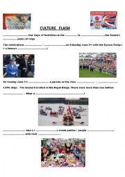 English Worksheet: the Queens Jubilee