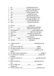 English Worksheet: Present perfect tense