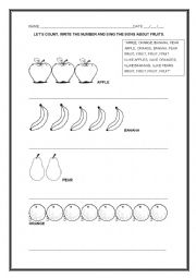 English worksheet: FRUIT