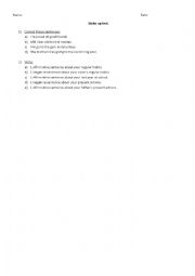 English worksheet: Make up test