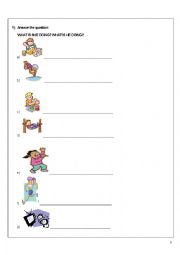 English worksheet: Present Continuous - Kids