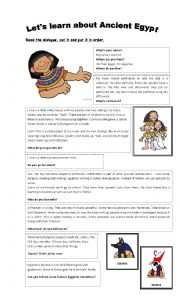 English Worksheet: Ancient Egyptians