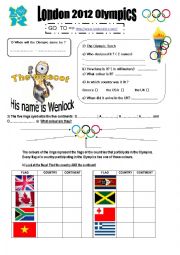 LONDON 2012 OLYMPICS webquest