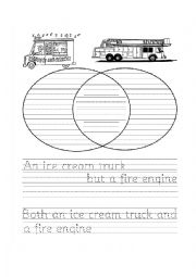 English worksheet: Trucks compare and contrast 