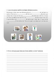 English Worksheet: family members