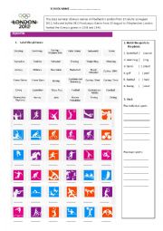 English Worksheet: London Olympic Games 