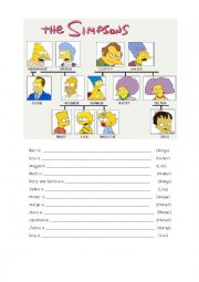 English Worksheet: Genitive Case - The simpsons