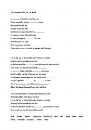 English worksheet: The Carpenters/On Top Of The World Song Worksheet