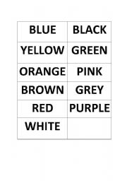 English worksheet: Colors