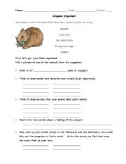 English Worksheet: Creating a Cinquain Poem