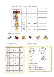 English Worksheet: toys