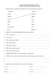 English Worksheet: hello
