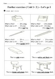 school objects - ESL worksheet by bemuoi