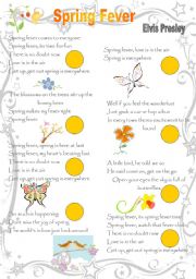 English Worksheet: Spring Fever - Elvis Presley