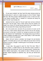 English Worksheet: ENGLISH MAIN TEST N 1 ( 1st year Secondary pupils )