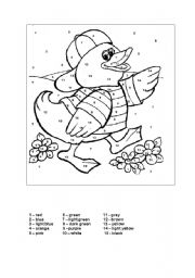 English Worksheet: colors