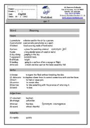 English worksheet: Words