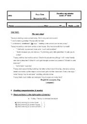 English Worksheet: test n3 8th form