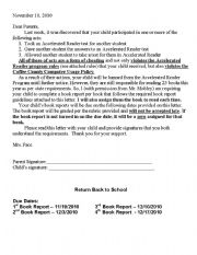 English Worksheet: Book Report