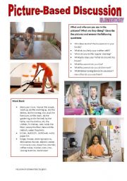 English Worksheet: Picture-based discussion Elementary - (05) Housework