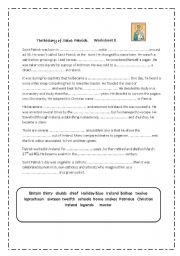 English Worksheet: saint patrick 