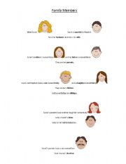 English Worksheet: Family Members