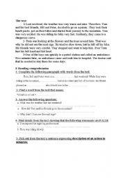 English Worksheet: READING COMPREHENSION