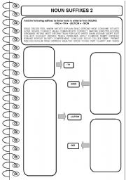 English Worksheet: WORD FORMATION: NOUN SUFFIXES (2/4) 