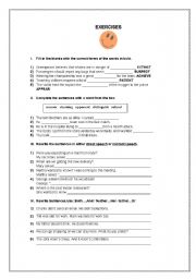 English Worksheet: Exercises