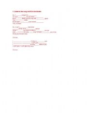 English Worksheet: I cant live