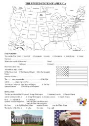 English Worksheet: The USA