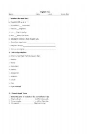 English worksheet: JOBS, ARTICLES, READING COMPREHENSION