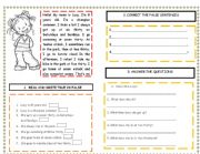 English Worksheet: MY WEEKEND