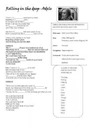 English Worksheet: Adelde-Rolling in the deep