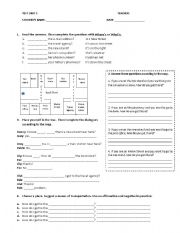 English Worksheet: directions