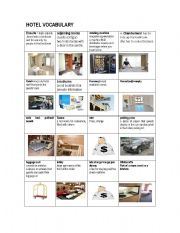 English Worksheet: HOTEL VOCABULARY