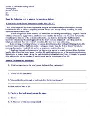 English Worksheet: reading