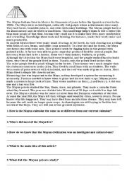 English Worksheet: reading