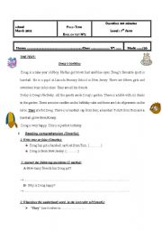 English Worksheet: full test n2 7th form