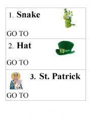 English Worksheet: St Patricks Day Treasure Hunt - Part 01